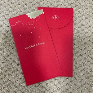 Van Cleef & Arpels Red and Gold limited edition Chinese new year Res Envelope